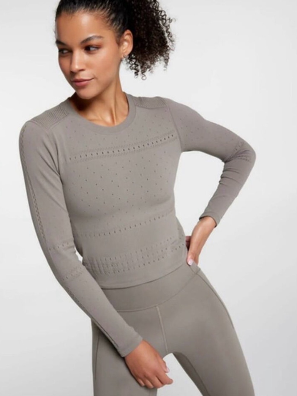Calia Pointelle seamless long sleeve